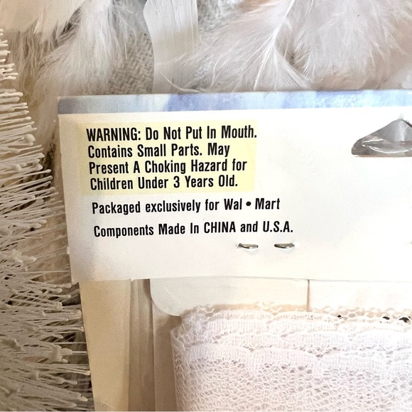 Vintage Angel Victorian Centerpiece Tree Topper Kit Eyes Shut White Lace Craft - Picture 4 of 6